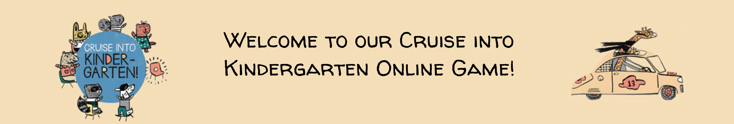 Welcome to our cruise into Kindergarten Online Game Logo